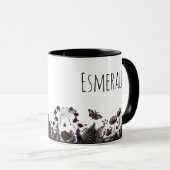 Mug Monogramme Floral Gothique Café Thé (Devant droit)