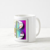 MUG MONOGRAMME FLORAL INITIAL B (Devant droit)