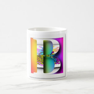 MUG MONOGRAMME FLORAL INITIAL B