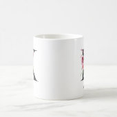 Mug Monogramme Floral K Aquarelle Nom (Centre)