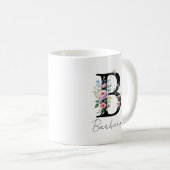 Mug Monogramme floral – Lettre B (Devant droit)