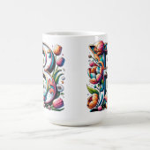 Mug Monogramme Floral - Lettre B (Centre)