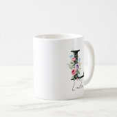 Mug Monogramme floral – Lettre L (Devant droit)