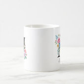 Mug Monogramme floral – Lettre M (Centre)