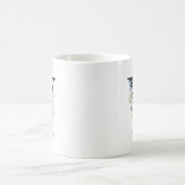 Mug Monogramme floral – Lettre V (Centre)