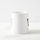 Mug Monogramme floral – Lettre W (Centre)