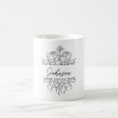 Mug Monogramme Floral Minimaliste (Centre)