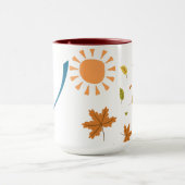 Mug monogramme floral personnalisé (Centre)