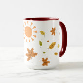Mug monogramme floral personnalisé (Devant droit)