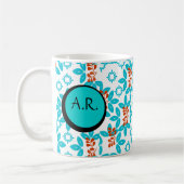 Mug Monogramme floral rétro (Gauche)