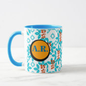 Mug Monogramme floral rétro (Gauche)