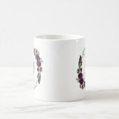 Mug Monogramme floral royal sauvage de la fleur | (Centre)