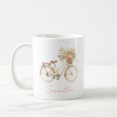 Mug Monogramme Floral Vélo Vintage (Gauche)