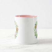 Mug Monogramme floral vintage du Succulent | de (Centre)