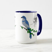 Mug Monogramme Floride Scrub Jay (Devant droit)