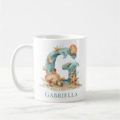 Mug Monogramme G personnalisé de la côte initiale de l (Gauche)