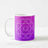 Mug Monogramme géométrique cool | Violette violette ma (Gauche)