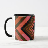 Mug Monogramme géométrique rose rustique Carré moderne (Gauche)