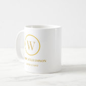 Mug Monogramme Gold Business (Devant gauche)