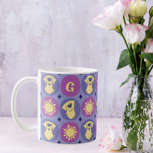 Mug Monogramme Golden Retriever Whimsical Sun Chien