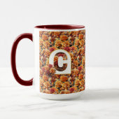 Mug Monogramme grand-mère fête d'anniversaire automne (Gauche)