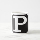 Mug Monogramme gras lettre majuscule P (Centre)