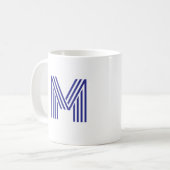 Mug Monogramme Gras Moderne | N'importe quelle couleur (Devant gauche)