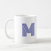 Mug Monogramme Gras Moderne | N'importe quelle couleur (Gauche)