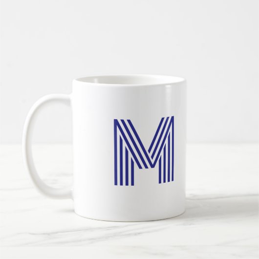 Mug Monogramme Gras Moderne | N'importe quelle couleur (Gauche)