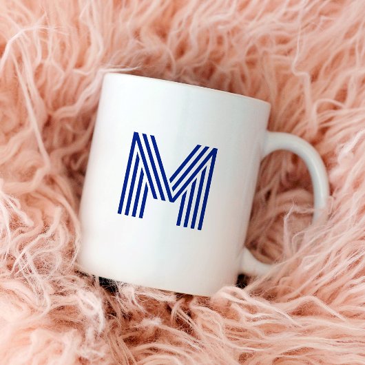 Mug Monogramme Gras Moderne | N'importe quelle couleur