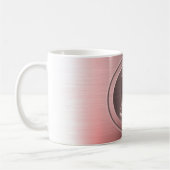 Mug Monogramme Gravé Acier Rose Métallisé (Gauche)