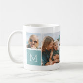 Mug Monogramme Grille Photo Collage (Gauche)
