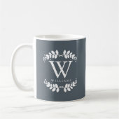 Mug Monogramme gris ardoise tendance (Gauche)