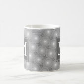 Mug Monogramme gris cercles motif (Centre)