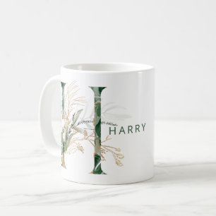 Mug Monogramme "H" d'Eucalyptus Botanique D'Or Personn