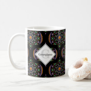 Mug Monogramme Halloween Cottagecore Dot Mandala Ogee