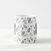 Mug Monogramme Hiver Floral Botanique Marine (Centre)
