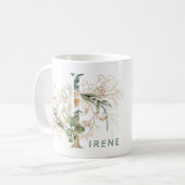 Mug Monogramme "I" d'Eucalyptus Botanique Or Personnal (Devant gauche)