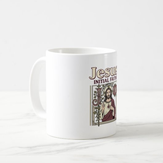 Mug Monogramme initial de Jésus Foi Monogramme initial (Devant gauche)