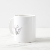 Mug Monogramme initial de la lettre T avec des ailes (Devant gauche)