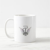Mug Monogramme initial de la lettre T avec des ailes (Gauche)