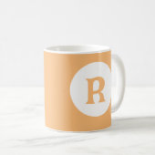 Mug Monogramme initial d'orange de melon (Devant droit)