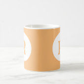 Mug Monogramme initial d'orange de melon (Centre)