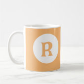 Mug Monogramme initial d'orange de melon (Gauche)