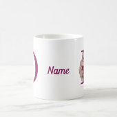 Mug Monogramme Initial Élégant Orchidée D Personnalisé (Centre)