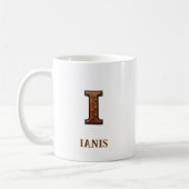 Mug Monogramme initial en cuir occidental travaillé I (Gauche)