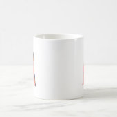 Mug Monogramme Initial en Typographie Rétro Rose et Or (Centre)