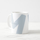 Mug Monogramme Initial et Nom Détaillé de Style Modern (Devant gauche)