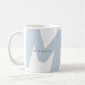 Mug Monogramme Initial et Nom Détaillé de Style Modern (Gauche)
