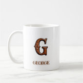 Mug Monogramme Initial G Cuir Occidental Travaillé (Gauche)